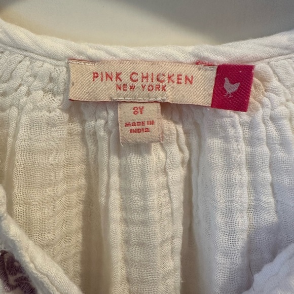 “Pink Chicken” size 8, off white, guaze, cover up - Picture 4 of 4